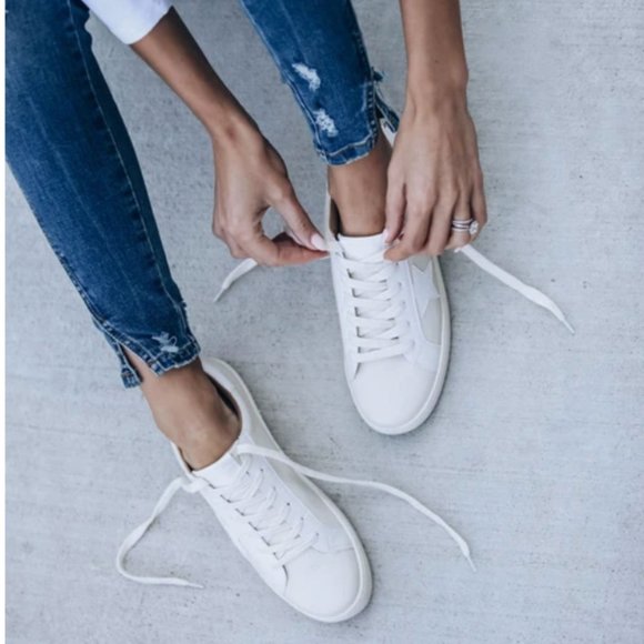 faux leather tennis shoes